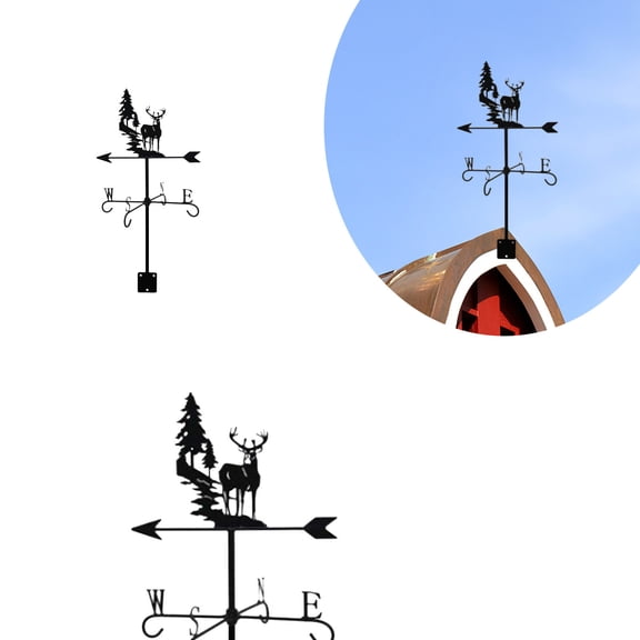 Weather Vane Decoration under $5! Yrmaups Metal Weather Vane, Roof Mounted Wind Direction Indicator, Garden and Courtyard Decoration, for House, Shed, Barn, Outdoor Decor, Gift