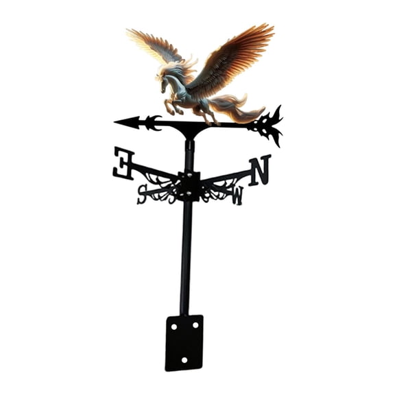 Weather Vane Garden Decorative Wind Direction Indicator Easy Install Iron Art Ornament Yard Outdoor