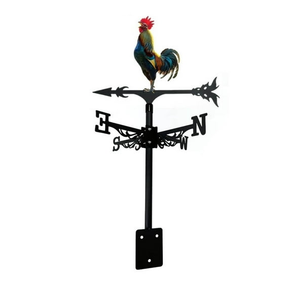 Weather Vane, Wind Direction Indicator, Metal Rooster Weathervane for Garden Roof, 1 Count