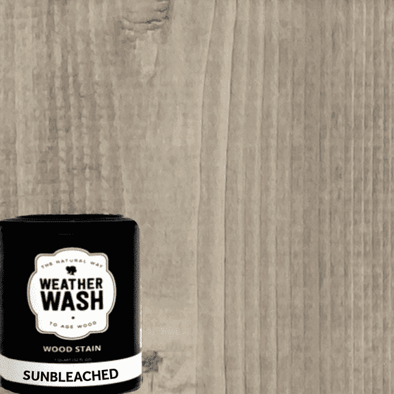 1 Qt. Weather Wash Sunbleached Aging Wood Stain, Water-Based, Interior (32 oz)