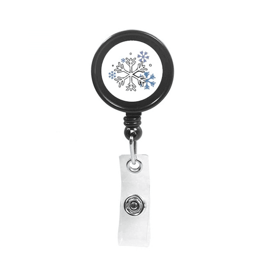 Weather Winter Snow Illustration Pattern Retractable Keychain Badge Holder ID Badge