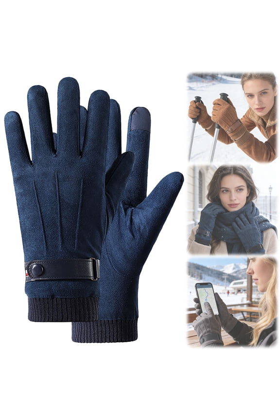 Weather Womens Gloves Winter Gloves For Women Thermal Warm Fuzz Lined Touchscreen Gloves