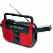 Weather-X WR383R Weather Band AM/FM Radio with LED Flashlight and Solar Charging