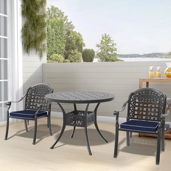 Weather-resistant patio furniture set / Outdoor relaxation and dining / Free random-color cushions