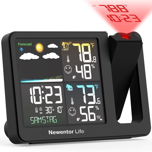 Weather station with projection clock