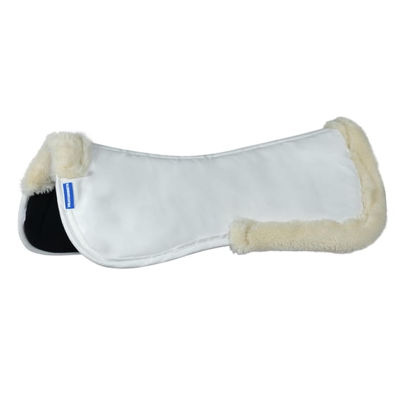WeatherBeeta Memory Foam Comfort Fleece Edged Half Pad, White, Large