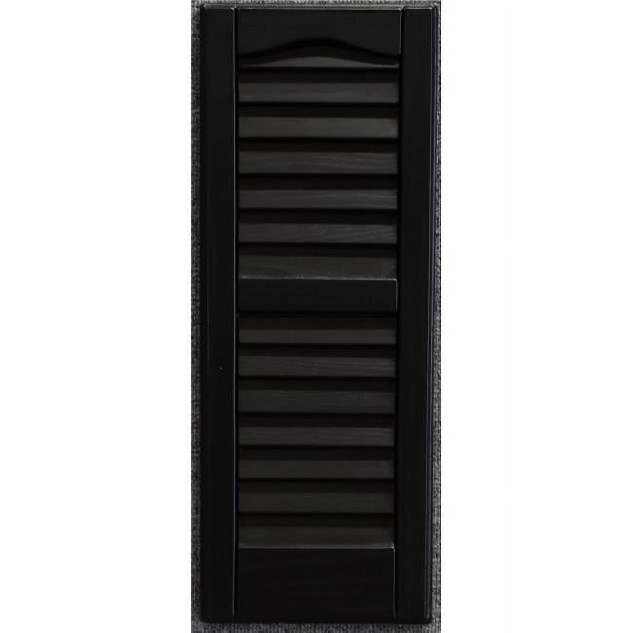 WeatherBest L1255BK-FH 12 x 55 in. Louvered Exterior Decorative ...