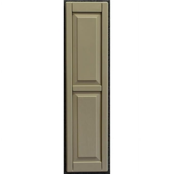 WeatherBest P0936CR-FH 9 x 36 in. Raised Panel Exterior Decorative Shutters, Cream