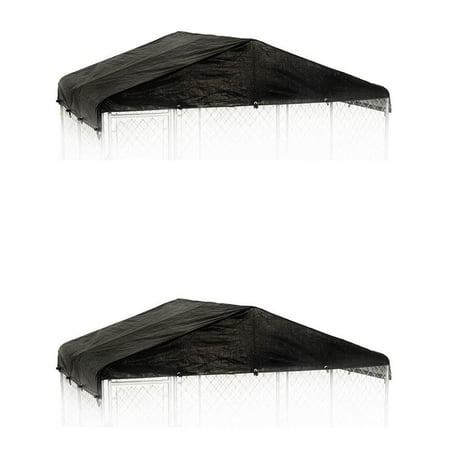 WeatherGuard 10' x 10' Dog Run Kennel Waterproof Roof Cover Only (2 Pack)