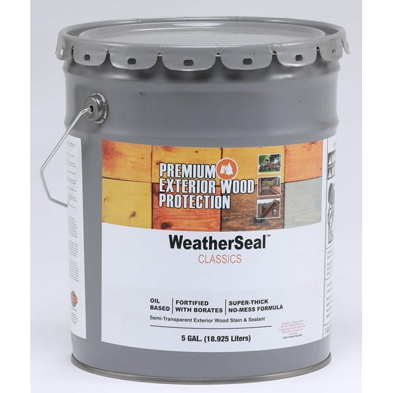 WeatherSeal Natural Wood Finish Saddle Brown 5 Gallon Pail