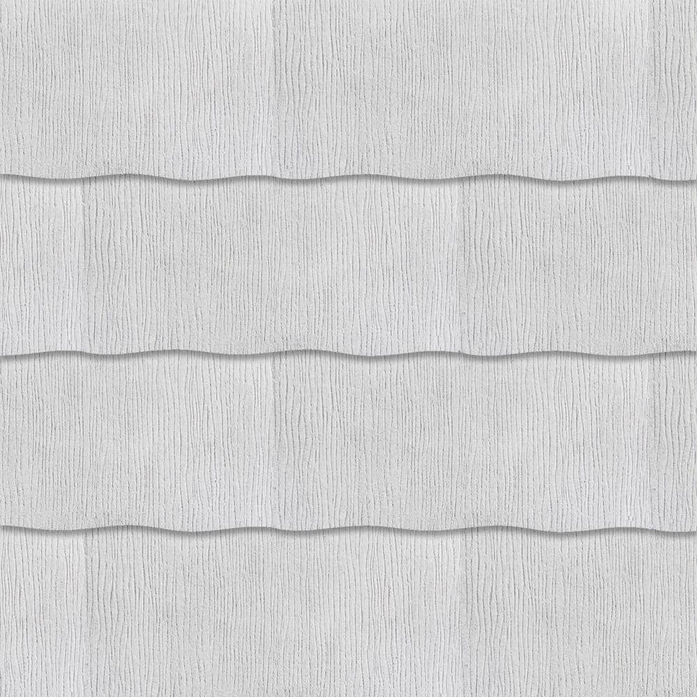 WeatherSide Purity Wavy 12 in. x 24 in. Fiber-Cement Siding Shingle (18-Bundle)