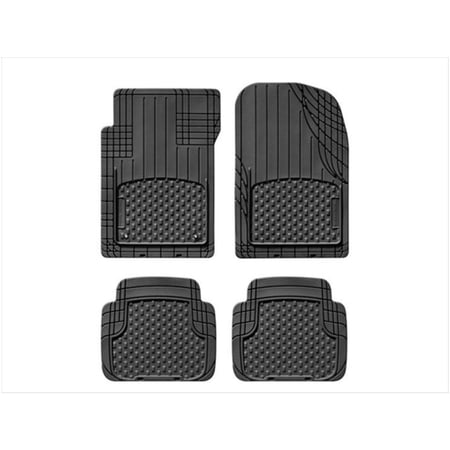 WeatherTech Universal Trim to Fit All Weather Floor Mats for Car, SUV, Automotive Vehicle - 4-Piece Set Black