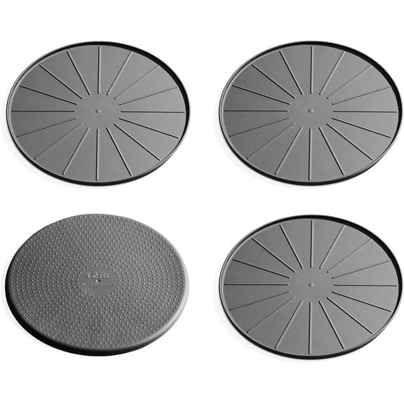 WeatherTech 12" Coasters for Home Surfaces, Anti-Skid, No-Slip knibs - Set of 4, Black - (8A12CSTBK)