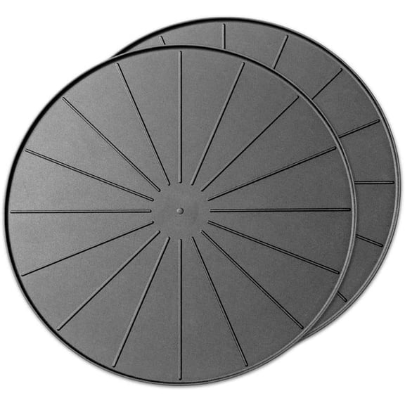 WeatherTech 18" Plant Mats / Coasters - for Floor Protection from planter spills, leaks and soil (8A18CST2PKBK)- Black (2-Pack)