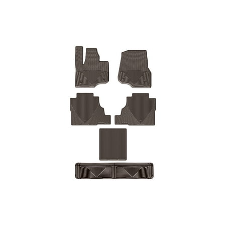 WeatherTech All-Weather Floor Mats compatible with Expedition Max, Navigator L, Navigator, Expedition - Complete Set (1st, 2nd, & 3rd Row) w/ Center Aisle, Cocoa