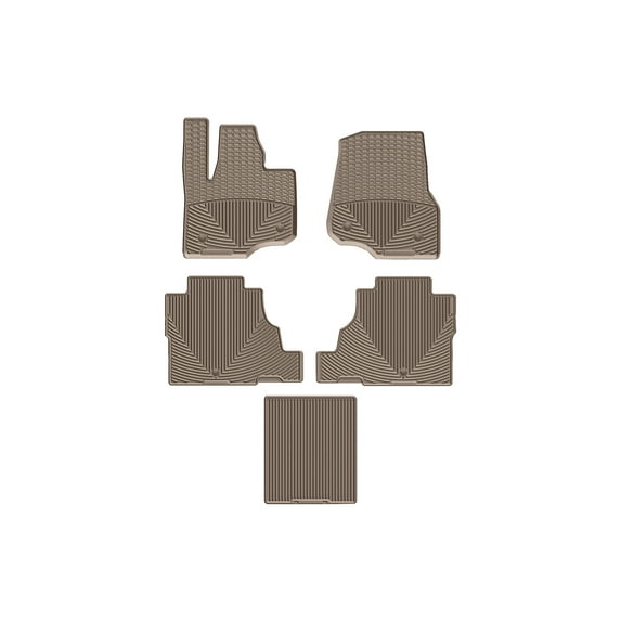 WeatherTech All-Weather Floor Mats compatible with Expedition, Expedition Max, Navigator L, Navigator - Complete Set (1st Row, 2nd and Row Aisle), Tan