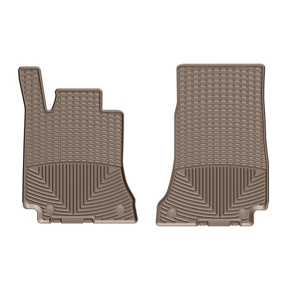 WeatherTech All-Weather Floor Mats compatible with Mercedes C-Class, E-Class, AMG C 63 Coupe, AMG E 53 Sedan, AMG E 63 S Wagon, C-Class Cabriolet - 1st Row (Driver & Passenger), Tan