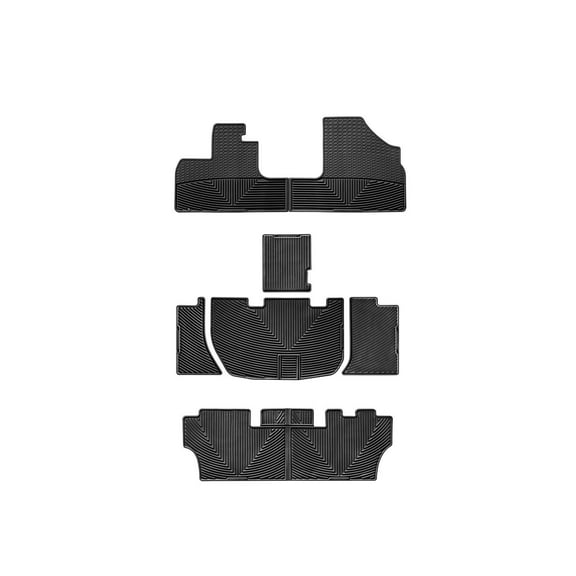 WeatherTech All-Weather Floor Mats compatible with 2005-2010 Honda Odyssey - Complete Set (1st, 2nd, & 3rd Row), Black