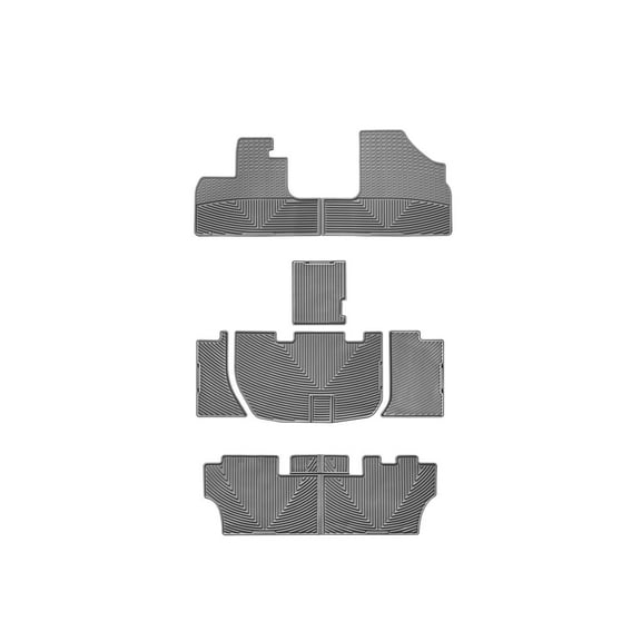 WeatherTech All-Weather Floor Mats compatible with 2005-2010 Honda Odyssey - Complete Set (1st, 2nd, & 3rd Row), Grey