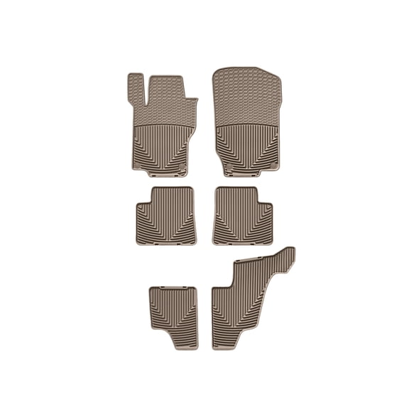 WeatherTech All-Weather Floor Mats compatible with 2007-2012 Mercedes GL-Class - Complete Set (1st, 2nd, & 3rd Row), Tan