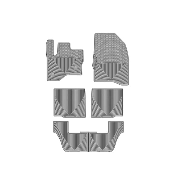 WeatherTech All-Weather Floor Mats compatible with 2011-2019 Ford Flex - Complete Set (1st, 2nd, & 3rd Row), Grey