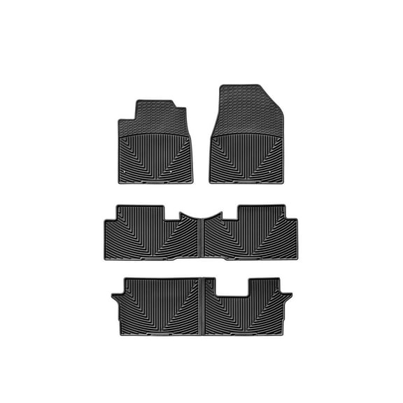 WeatherTech All-Weather Floor Mats compatible with 2009-2015 Honda Pilot - Complete Set (1st, 2nd, & 3rd Row), Black