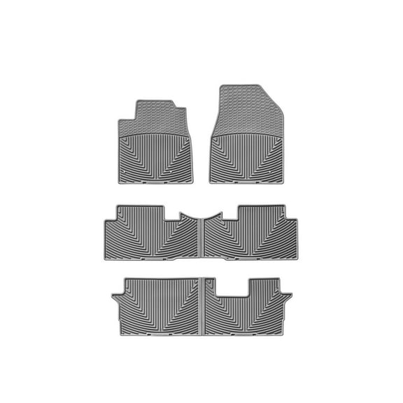 WeatherTech All-Weather Floor Mats compatible with 2009-2015 Honda Pilot - Complete Set (1st, 2nd, & 3rd Row), Grey
