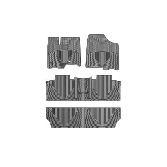 WeatherTech All-Weather Floor Mats compatible with 2013-2020 Toyota Sienna - Complete Set (1st, 2nd, & 3rd Row), Grey