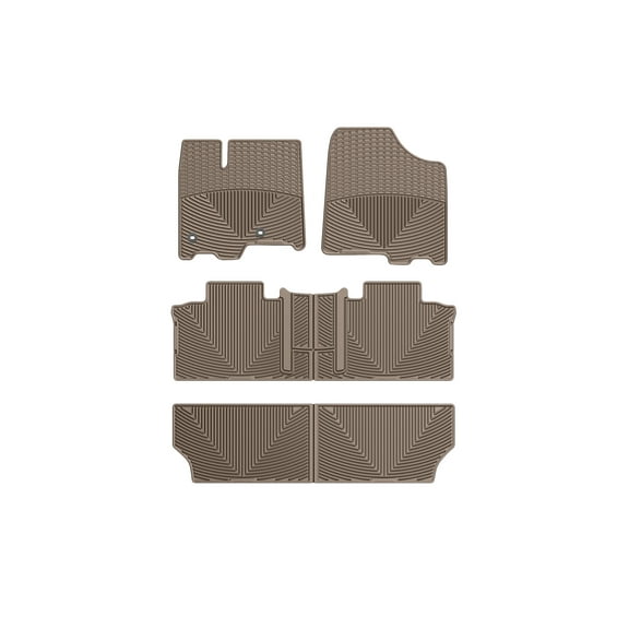 WeatherTech All-Weather Floor Mats compatible with 2013-2020 Toyota Sienna - Complete Set (1st, 2nd, & 3rd Row), Tan