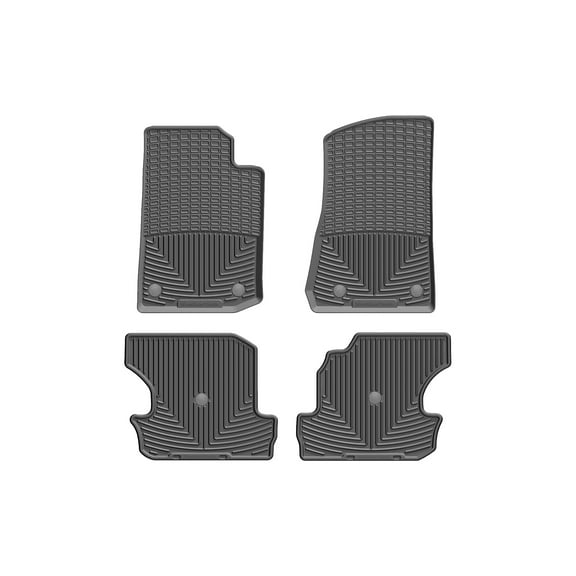 WeatherTech All-Weather Floor Mats compatible with 2019-2022 Jeep Wrangler 2-Door - 1st & 2nd Row, Black