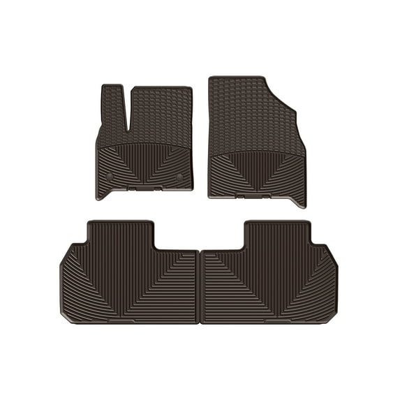 WeatherTech All-Weather Floor Mats compatible with 2018-2024 Buick Enclave - 1st & 2nd Row, Cocoa