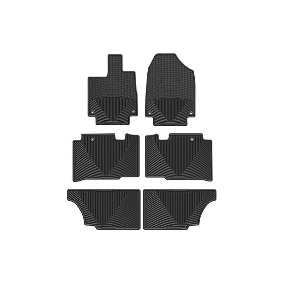 WeatherTech All-Weather Floor Mats compatible with 2018-2026 Honda Odyssey - Complete Set (1st, 2nd, & 3rd Row), Black