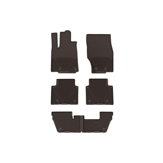 WeatherTech All-Weather Floor Mats compatible with 2021-2026 Jeep Grand Cherokee L - Complete Set (1st, 2nd, & 3rd Row), Cocoa