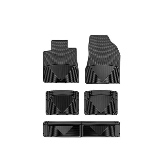 WeatherTech All-Weather Floor Mats compatible with Acadia Limited, Traverse, Enclave, Outlook, Acadia - Complete Set (1st, 2nd, & 3rd Row), Black
