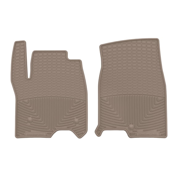 WeatherTech All-Weather Floor Mats compatible with Escalade-V ESV, Yukon, Escalade, Tahoe, Suburban - 1st Row (Driver & Passenger), Tan