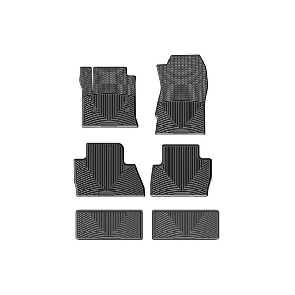 WeatherTech All-Weather Floor Mats compatible with Escalade, Tahoe, Yukon - Complete Set (1st, 2nd, & 3rd Row), Black