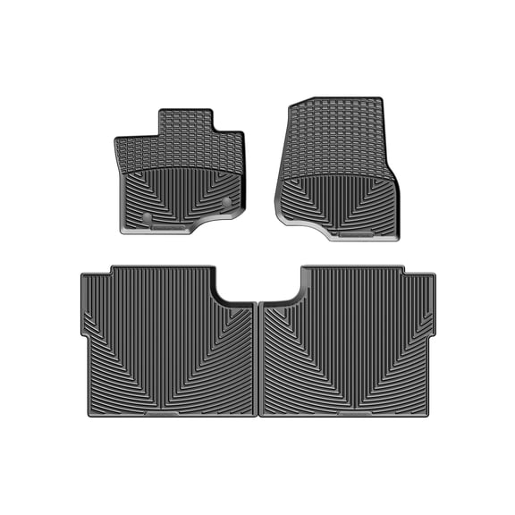 WeatherTech All-Weather Floor Mats compatible with Ford F-150 Raptor, F-150, F-150 Lightning - 1st & 2nd Row, Black
