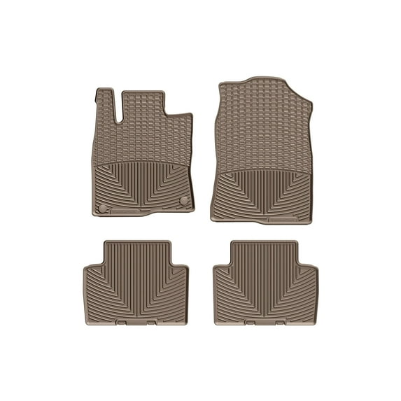WeatherTech All-Weather Floor Mats compatible with Honda Civic, Civic Si, Civic Type R - 1st & 2nd Row, Tan