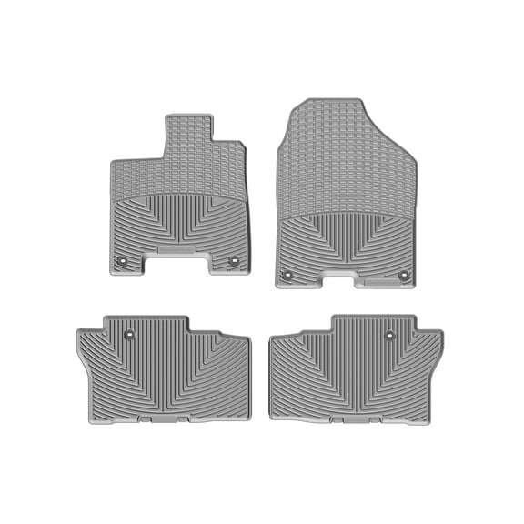 WeatherTech All-Weather Floor Mats compatible with Honda Pilot, Passport - 1st & 2nd Row, Grey
