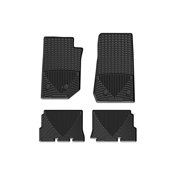 WeatherTech All-Weather Floor Mats compatible with Jeep Wrangler JK Unlimited 4-Door, Wrangler Unlimited 4-Door - 1st & 2nd Row, Black