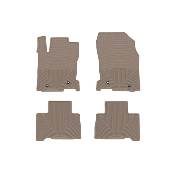 WeatherTech All-Weather Floor Mats compatible with Lexus NX, NX Hybrid - 1st & 2nd Row, Tan