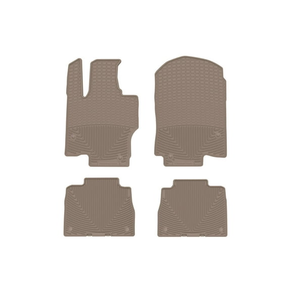 WeatherTech All-Weather Floor Mats compatible with Mercedes GLE SUV, GLE-Class, AMG GLE 53 SUV, AMG GLE 63 S SUV - 1st & 2nd Row, Tan