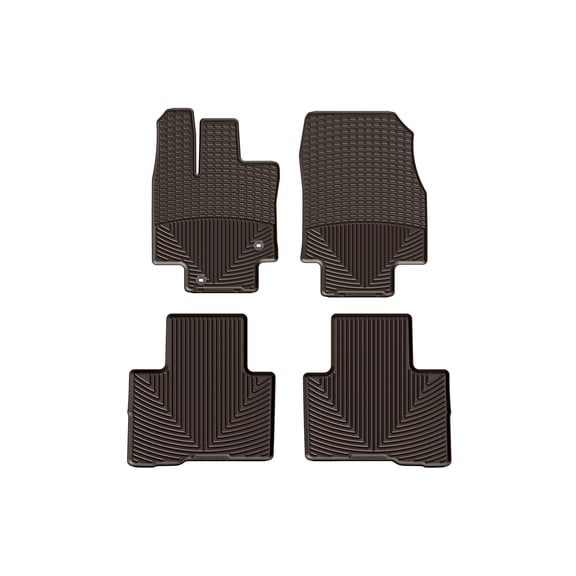 WeatherTech All-Weather Floor Mats compatible with Toyota Highlander, Highlander Hybrid - 1st & 2nd Row, Cocoa