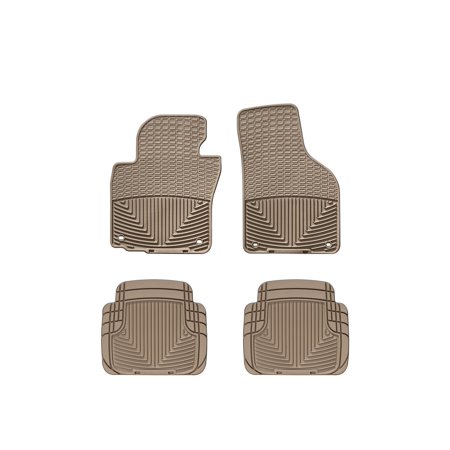 WeatherTech All-Weather Floor Mats compatible with VW Golf R32, Rabbit, Eos, Golf, Golf R, Jetta SportWagen - 1st & 2nd Row, Tan