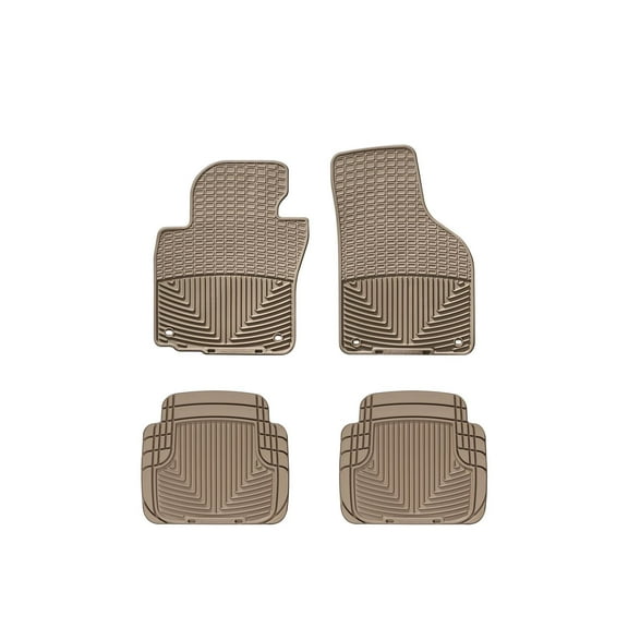 WeatherTech All-Weather Floor Mats compatible with VW Golf R32, Rabbit, Eos, Golf, Golf R, Jetta SportWagen - 1st & 2nd Row, Tan