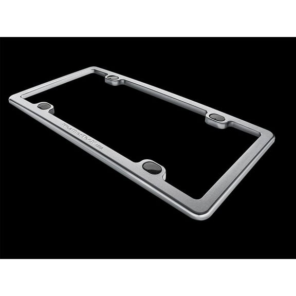 WeatherTech Billet License Plate Frame - Clear Bright Silver