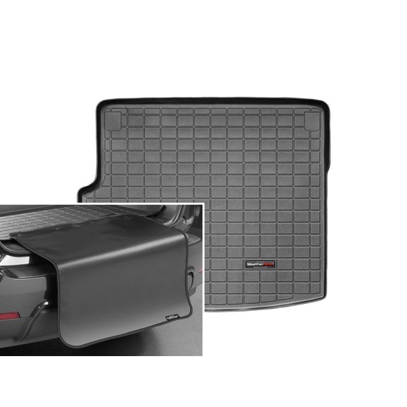 WeatherTech Cargo Trunk Liner with Bumper Protector compatible with 2010-2015 Mercedes GLK-Class - Behind 2nd Row w/ Bumper Protector, Black