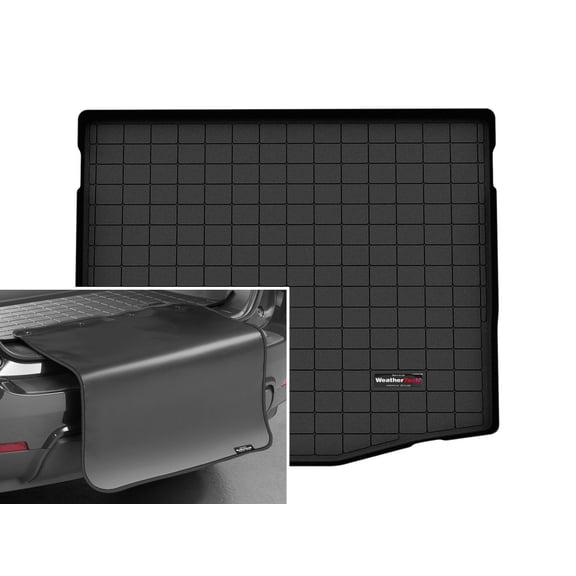 WeatherTech Cargo Trunk Liner with Bumper Protector compatible with 2021-2026 Ford Mustang Mach-E - Behind 2nd Row w/ Bumper Protector, Black