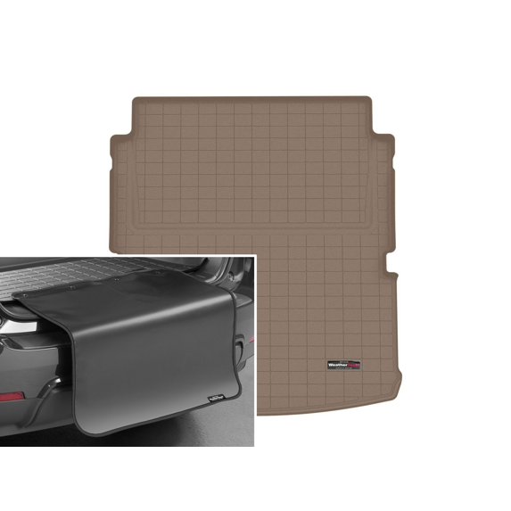 WeatherTech Cargo Trunk Liner with Bumper Protector compatible with 2021-2026 Jeep Grand Cherokee L - Behind 2nd Row w/ Bumper Protector, Tan