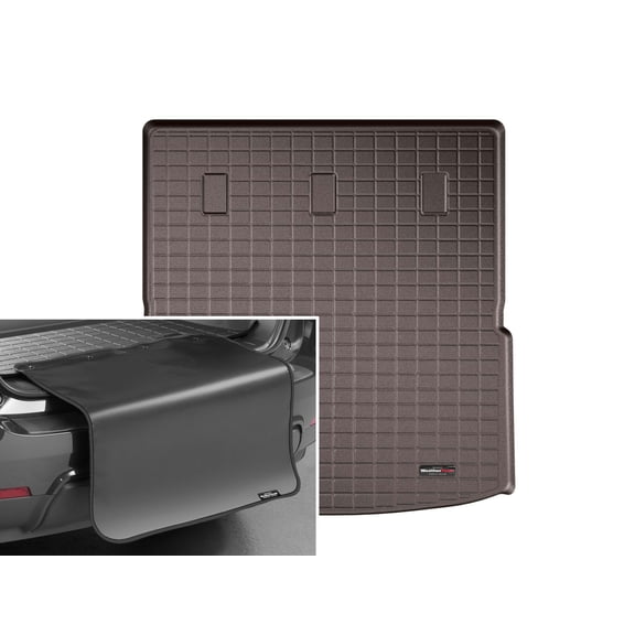WeatherTech Cargo Trunk Liner with Bumper Protector compatible with Chevrolet Traverse, Traverse Limited - Behind 2nd Row w/ Bumper Protector, Cocoa
